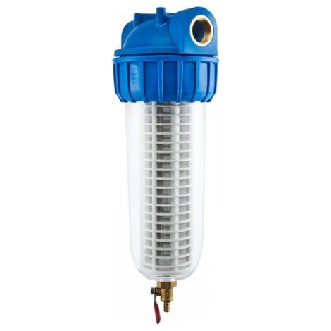 Bomba de jardinería de refuerzo de filtro largo - Filtro de línea de agua Filtro de hidrolimpiadora con drenaje, 6 pulgadas (1/3)
