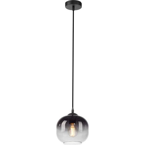 Hängelampe Pendelleuchte Esszimmerlampe Glas Wohnzimmerlampe rauch H 120 cm (1/5)