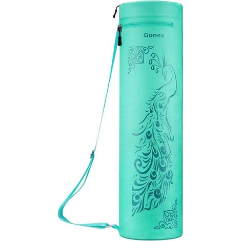 Yogatasche Yogamatte Reißverschluss wasserdicht Schultergurt Grün Pfau (1/5)