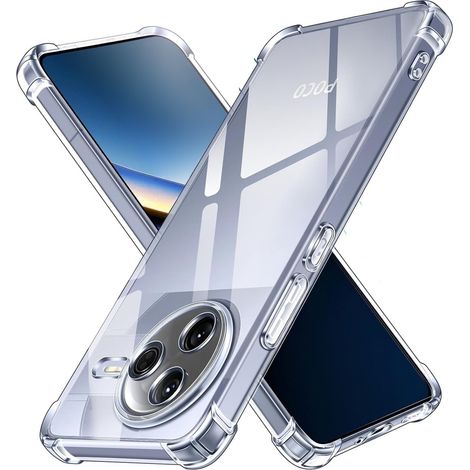 Custodia per Xiaomi Poco F7 Pro, resistente alle cadute, trasparente (1/5)