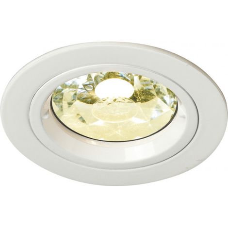 Spot BE BEST 1/4 de tour IP65 BBC GU10 rond fixe, blanc IP65 - EUROPOLE - 236510