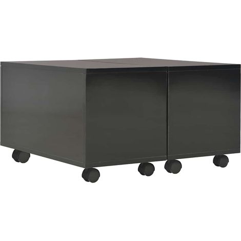 Maison Exclusive - Tavolino da Salotto Nero Lucido 60x60x35 cm Legno Multistrato (1/5)