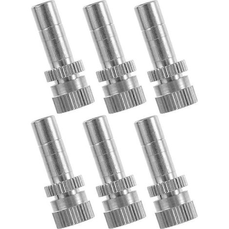 Misting Sprinkler Nozzle For Garden Hose Accessory 6Pcs Silver Metal Nozzle Misting Spray Designed For Outdoor Activities (1/5)