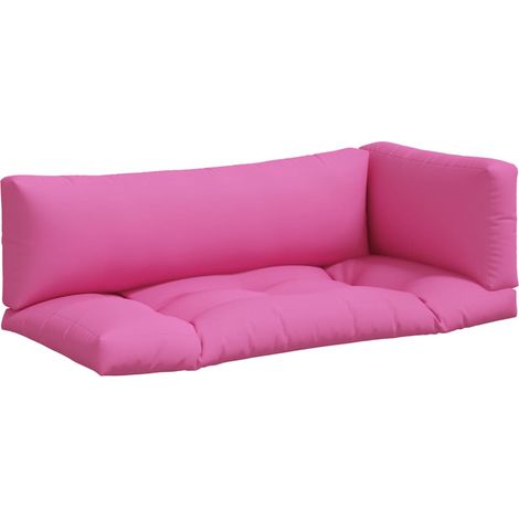 Coussins de palette lot de 3 rose tissu Oxford (1/5)