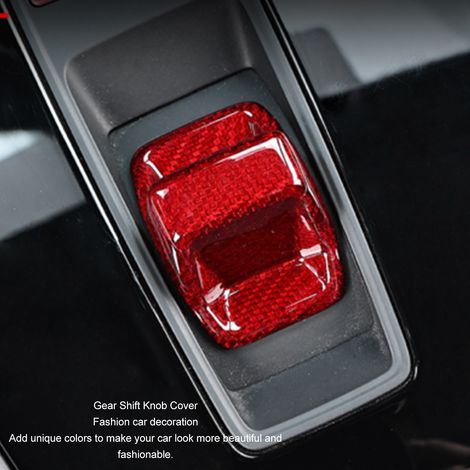 Cappuccio in fibra di carbonio per leva del cambio Audi A3/S3/RS3 8Y - Rosso lucido (1/5)
