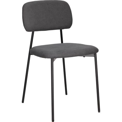SEDIA IMBOTTITA Esther, grigio scuro, BASE IN METALLO (1/5)