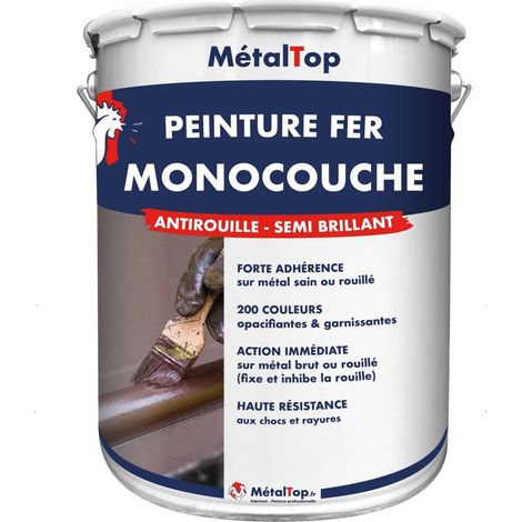 Peinture Fer Monocouche - Gris agate - RAL 7038 - 5 L - Métaltop