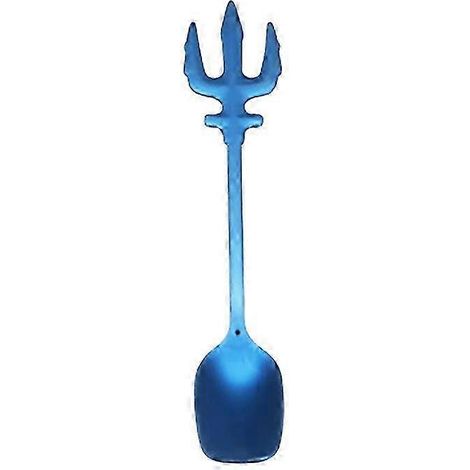 Cuillère à café au lait/glace en acier inoxydable au design trident créatif NFKBlue (1/5)