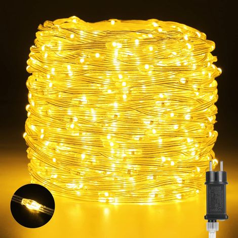 50M 1000 LEDs Guirlande Lumineuse Extérieur Étanche, 8 Modes d'Éclairage, Décoration Lumineuse Intérieur pour Fête Mariage Jardin Terrasse Pelouse Pergola, Guirlande Noël Lumière Multi Coloré
