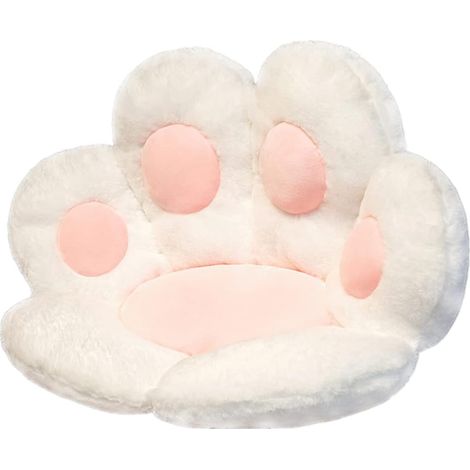 (70x70cm, Blanc)Coussin,Coussin pour pattes de chat,Coussin de siège mignon Coussin pour chaise canapé paresseux Décoration extérieure Plancher chaud Coussin Tapis chaud doux pour la peau