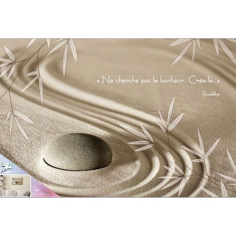 Toile le bonheur bouddha 60 x 40 cm