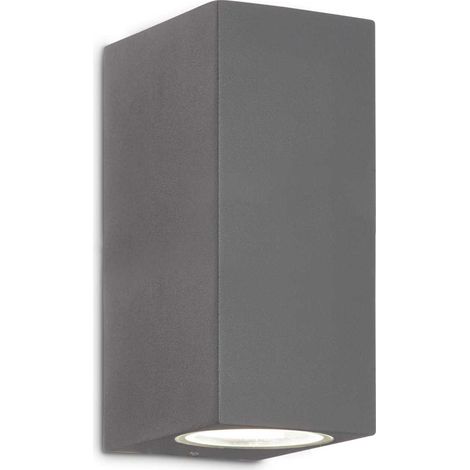 Ideal Lux Up - Applique Murale Extérieure Up Down à 2 Lumières Anthracite IP44, G9