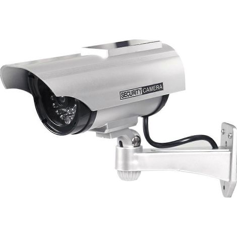 Fausse caméra de surveillance, à énergie solaire, pour la sécurité de la maison et de l'extérieur, pour récupérer de l'argent - 1 paquet (1/4)