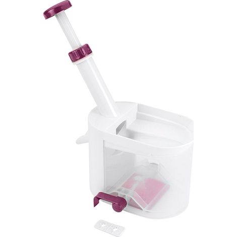 Dénoyauteur à cerises et olives – Socle ventouse pour stabilité – Bac récupérateur de noyaux – Facile à assembler et nettoyer – Metaltex