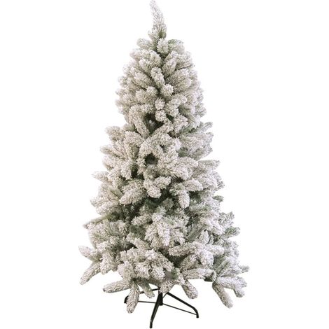 Albero di natale verde innevato bianco cm240 con 749 cime slim salvaspazio folto pieno come in foto bellissimo (1/4)