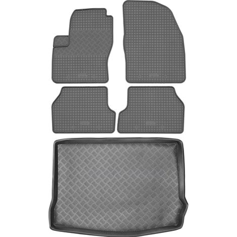 Juego de alfombrillas de goma para coche y maletero para Ford Focus II Hatchback (2005-2012).
