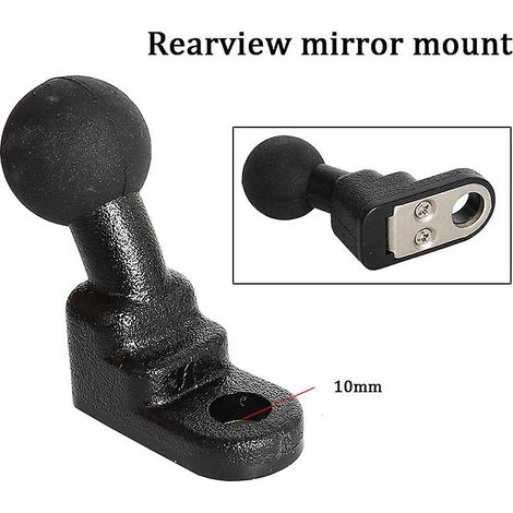 Rail de fixation pour rétroviseur arrière de guidon de moto compatible avec GoPro 10, 9, 8, 7, 6, 5, Yi, SJCam, Sony, Eken, DJI, Osmo, Action Sports Holder et supports RAM Mounts (1/2)