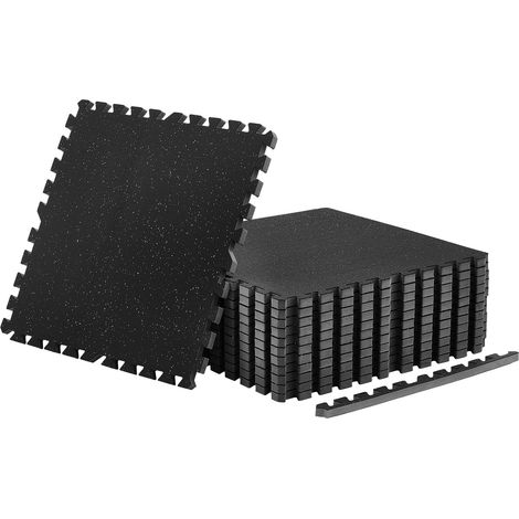 Mophorn Esterilla Puzzle de 12 Piezas, 610 x 610 x 20 mm, Suelo de Goma EVA para Gimnasio, Colchoneta de Ejercicios de Alta Densidad con Diseño Antideslizante, Antiruido y Resistente a Impactos (1/5)