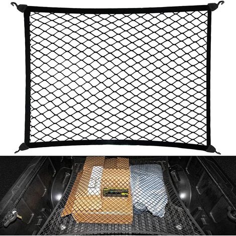 Red para maletero de coche - Redes para coche de 80x60 cm. La red para maletero se puede extender hasta 200x110 cm. Fija o expandible. (1/5)