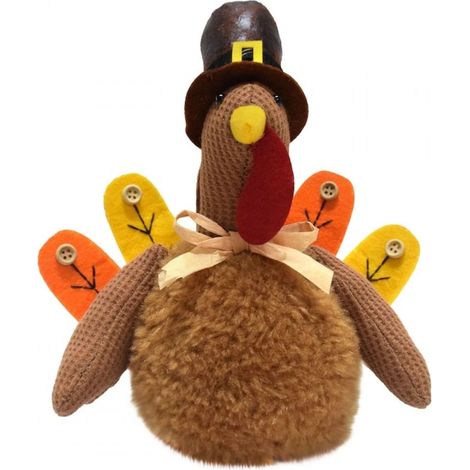1 Figura de pavo hecha a mano, de material suave, decoración festiva, para el Día de Acción de Gracias. (1/5)