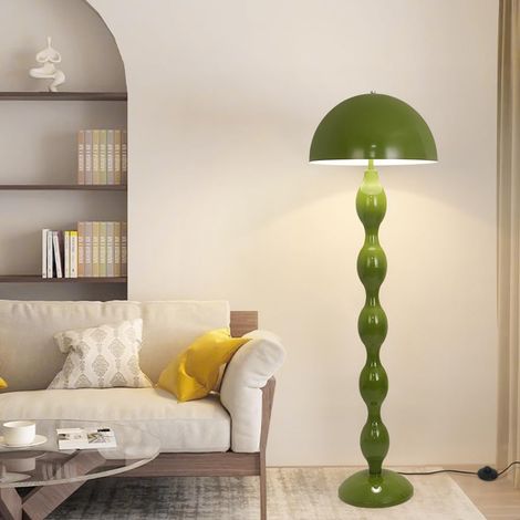 Lampadaire sur Pied Salon Vert Lampe Champignon,Lampe sur Pied Moderne pour Chambre à Coucher avec Interrupteur à Pédale,150cm Home Decoration LED Lampadaires,Compatible avec base E27 Mushroom Lamp