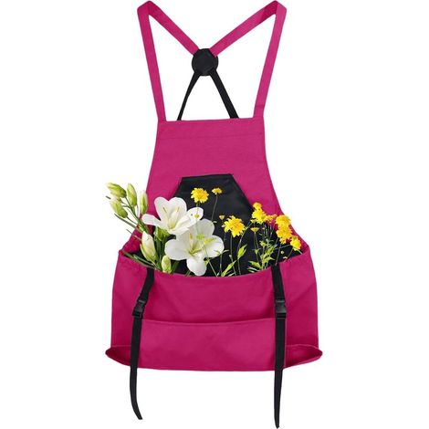 Grembiule da cucina, grembiule da fiorista - Abbigliamento per la raccolta di verdure Grembiule da raccolta regolabile con tasche a sgancio rapido (1/5)
