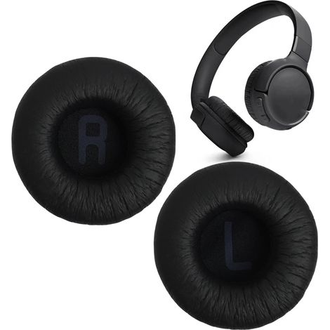 Coussinets d'oreille Coussins en Mousse 70mm Compatible avec Casque JBL 500BT/510BT/450, 1 Paire Écouteurs en Mousse de Remplacement pour JBL Oreillettes Doux et Confortables Coussins d'oreille, Noir (1/5)