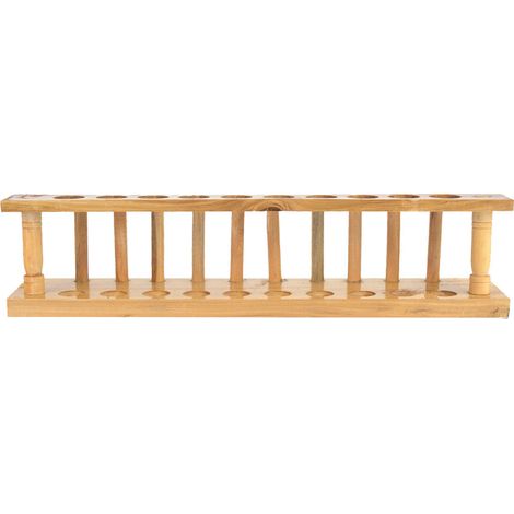Support de tubes à essai en bois robuste pour laboratoire chimique, 6/8/10/12 trous, modèle 10 trous, outil de test durable et résistant. (1/5)