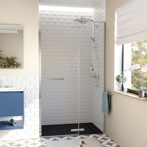 Swiss Aqua Technologies TGD NEW Duschtür 120x200cm schwenkbar Antikalk mit Profil chrom glänzend (SATTGDN120NIKA)