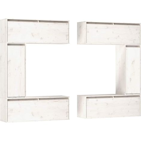 Maison Exclusive - TV-Schränke 6 Stk. Weiß Massivholz Kiefer