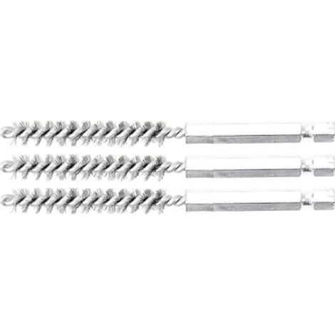 Brosse en Acier 3 pcs D.8 mm - Tige 6,3 mm (1/4) - Nettoyage et Dérouillage Efficace - D-Work (1/5)