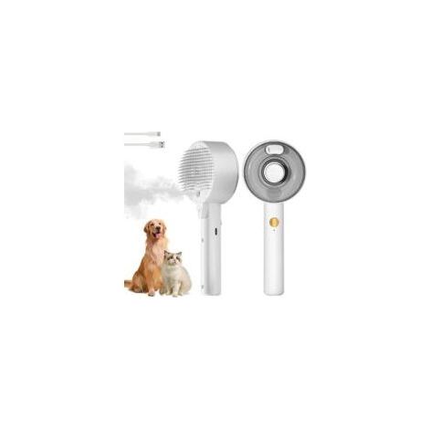 4-in-1 Dampfbürste für Katzen und Hunde, selbstreinigend mit Wassertank, zur Fellpflege und Massage von Haustieren (weiß) (1/5)