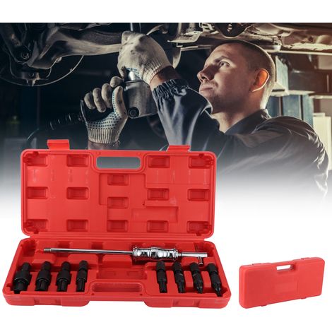 Kit 9 pièces extracteur roulement intérieur trou borgne 8-32mm, démonteur à inertie avec marteau coulissant, outillage professionnel pour retrait douille. (1/5)