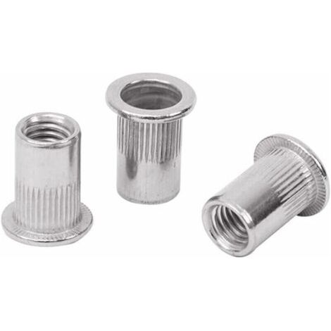 NALOOKAMIC Vente chaude-Rivet Fileté 90 Pièces Rivet Rivet Fileté Rivet Nut Flat Head Threaded Rivet Nuts Écrou de Rivet Insers Fileté Ecrou Tête Ecrou, M5 M6 M8--Ternel,de DEBUNS