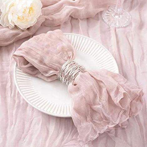 Serviettes En Mousseline De Coton - 30 Pièces - 53 X 53 Cm - Pour Fêtes, Mariages, Réceptions Et Rassemblements Familiaux (1/5)