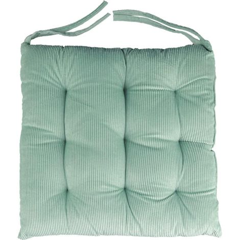 Coussin de chaise 45x45 - Coussin de chaise d'intérieur et d'extérieur, 1 pièce, amovible, en velours côtelé, pour chaise de jardin (1/4)