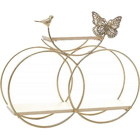Étagère de rangement simple pour décoration murale en fer forgé (1 pièce) (1/5)