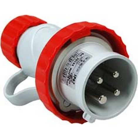 2PZ SPINA INDUSTRIALE VOLANTE ARGO ROSSA 3P+T CEE IP67 - 16A colore rosso 70144