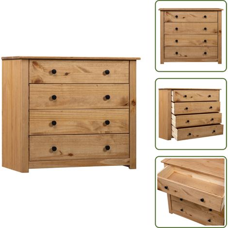 Armoire latérale 80x40x73 cm Pin Assortiment Panama - Buffet - Armoire - Meuble TV - Commode - Rangement (1/5)