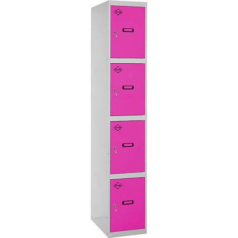 Casillero metálico SIMONLOCKER (180x30x50cm) GRIS Y ROSA (1/3)