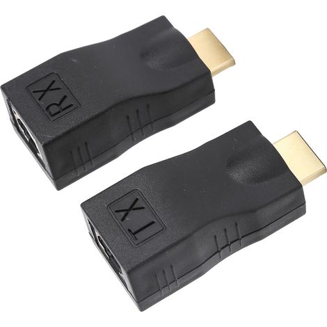 Adaptateur/extendeur HDMI vers RJ45 - Transmission sans perte sur 30 mètres, prend en charge la résolution 1080p et la vidéo externe. (1/5)