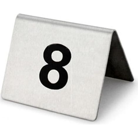 25 Stainless Steel Table Numbers with Stable Base - Versatile Number Plate for Restaurant, Hotel, Cafe 1 to (1/4)