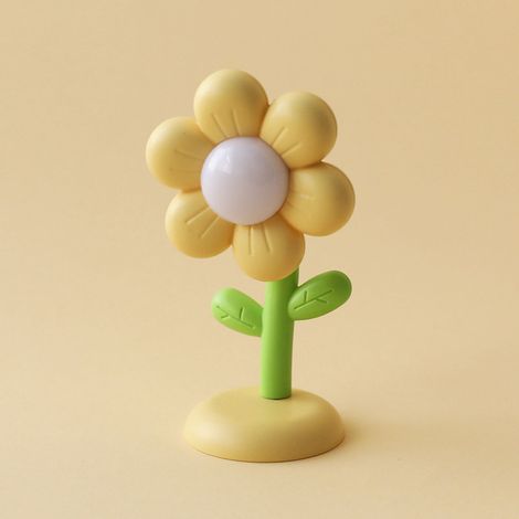 Lampe De Nuit Led - Pot De Fleurs Miniature - Lumière Chaude - Alimentation Pile Bouton - Décoration Chambre - 1 Pièce (1/2)