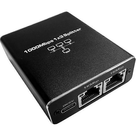 Répartiteur Ethernet Gigabit RJ45 haut débit 1 vers 3 connexions 1000 Mbps (1/5)