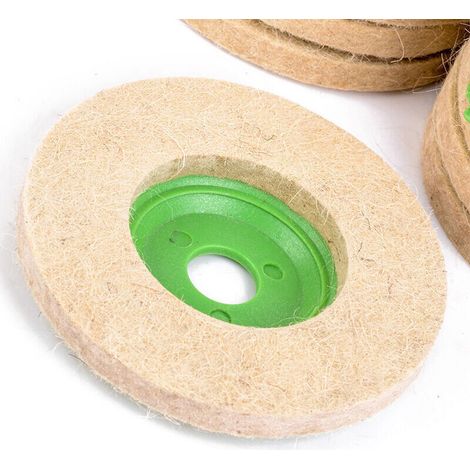 Disque de polissage en feutre de laine 5 pièces pour meuleuse d'angle