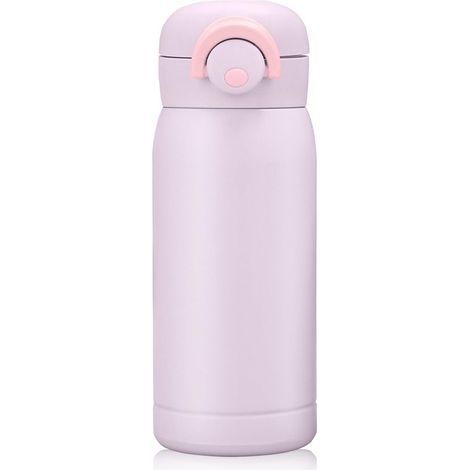 Mini bouteille thermos, petite bouteille d'eau isotherme en acier inoxydable pour boissons chaudes et froides, étanche et isolée, se glisse dans les sacs à main, les pochettes et les poches (350 ml) (1/5)