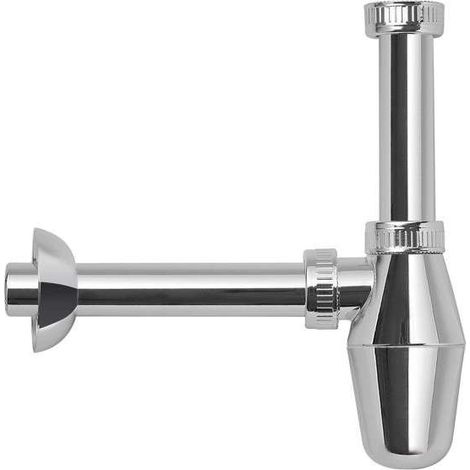 Sifone Lavelli Bottiglia 1 Via Plastica Cromato 1B2-M