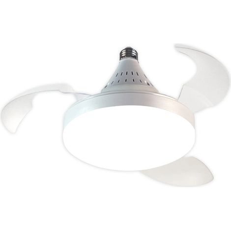 TRADE SHOP - Lampada Ventilatore Ufo Da Soffitto A Luce Led Attacco E27 30w 17" Super Silenzioso -