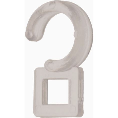 10 Agrafes Clips Plastique - Anneaux ø35 et ø28 - Blanc (1/5)