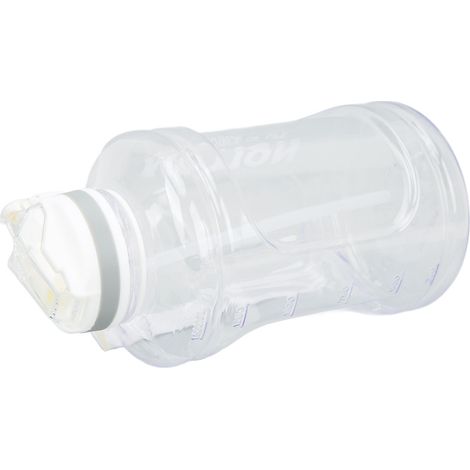 Große 1500-ml-Sportwasserflasche, tragbare Skala, abnehmbarer Deckel, Trinkhalmbecher, Wasseraufbewahrungsflasche für Outdoor-Fitness, weiß. (1/5)